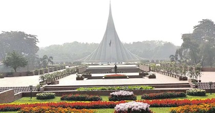বিজয় দিবস উদযাপনের জন্য প্রস্তুত সাভার জাতীয় স্মৃতিসৌধ