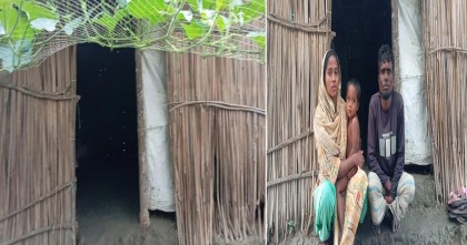 হোগলা পাতার ঘরে কষ্টের সংসার সুরমার