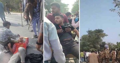 মোল্লাহাটে বৈষম্যবিরোধী ছাত্র আন্দোলনের গাড়িবহরে হামলা, আহত ২০