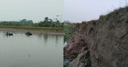 অবৈধ ড্রেজারে হুমকির মুখে কৃষি জমি, নেই প্রশাসনিক নজরদারি 