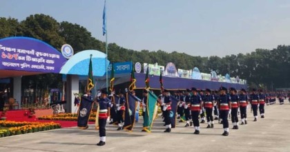 সারদায় কনস্টেবলদের সমাপনী কুচকাওয়াজ অনুষ্ঠিত 