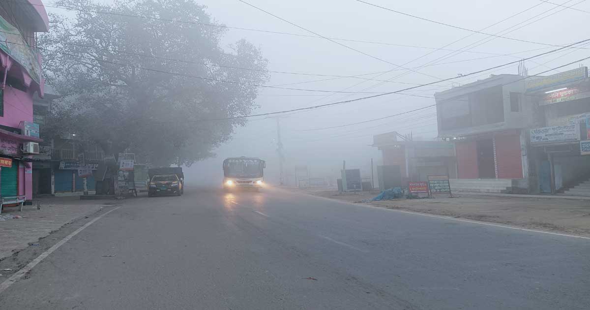 চুয়াডাঙ্গায় বৃষ্টির মতো ঝরছে কুয়াশা