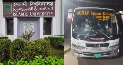ইবি শিক্ষার্থীদের সঙ্গে দুর্ব্যবহারে বাস ভাংচুর, শিক্ষার্থী-সমন্বয়কদের মাঝে হাতাহাতি