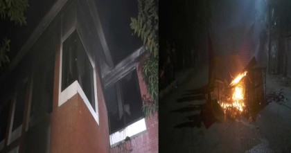 তোফায়েল আহমেদের ভোলার বাসায় ভাঙ্চুর ও অগ্নিসংযোগ