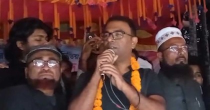 মুশফিক বিল্লাহ্ জিহাদ-এর স্বদেশ প্রত্যাবর্তন উপলক্ষে সালথায় গণসংবর্ধনা