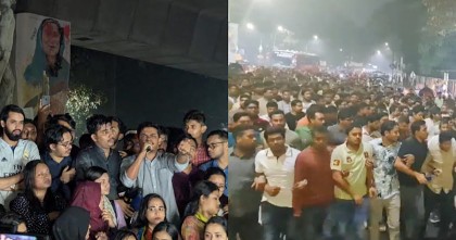 কুয়েটে হামলা: ঢাবিতে বৈষম্যবিরোধী ও ছাত্রদলের আলাদাভাবে বিক্ষোভ