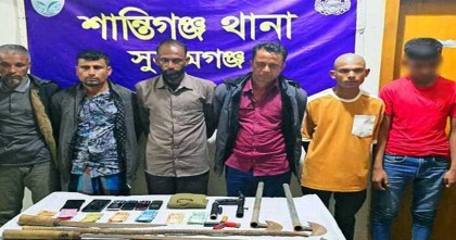 আন্ত:জেলা ডাকাতদলের আরো পাঁচ সদস্য সুনামগঞ্জে গ্রেফতার 