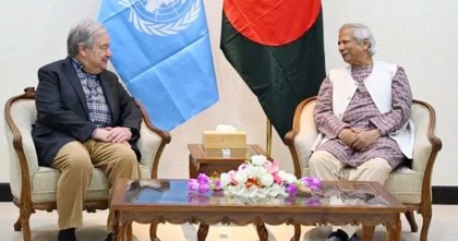 নির্বাচন দেরিতে হওয়ার কারণ জানালেন, জাতিসংঘের মহাসচিবকে ড. ইউনূস