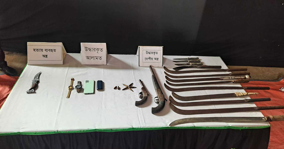কক্সবাজারে ইজিবাইক চালক হত্যা, গুলি ও ধারালো অস্ত্র উদ্ধার : আটক ৪