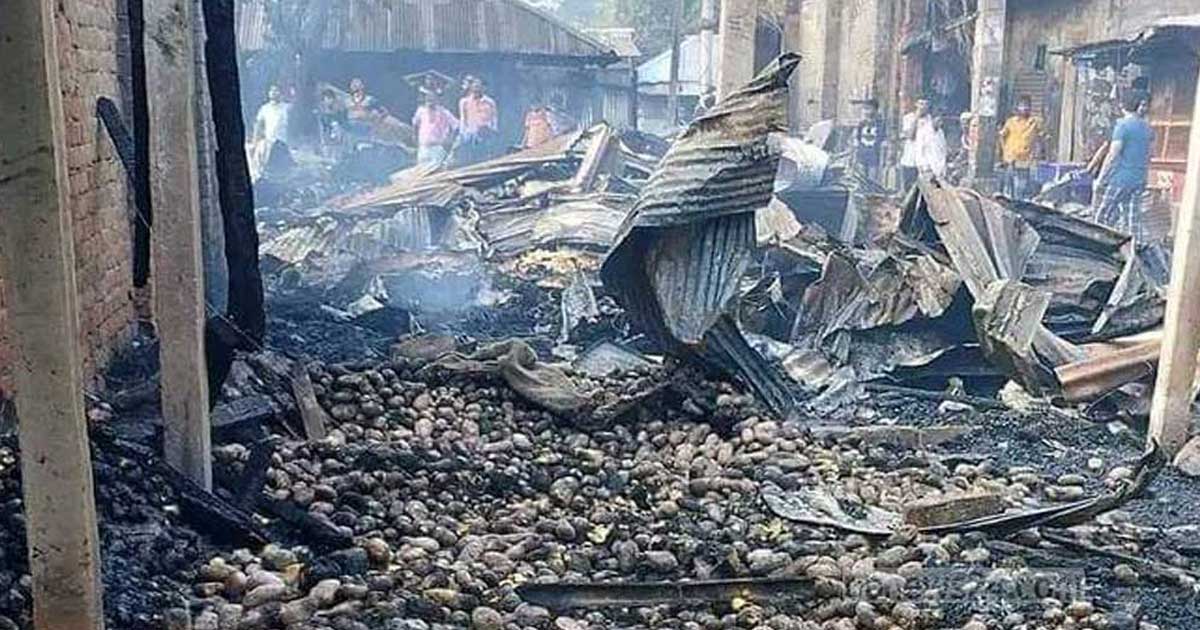 চাঁদপুরে আগুনে পুড়লো ১৪ ব্যবসায় প্রতিষ্ঠান