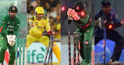 স্ট্যাম্পিংয়ের রেকর্ডে বাংলাদেশের লিটনকে সরিয়ে সেরা তিনে ধোনি