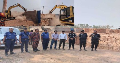সৈয়দপুরে পাঁচ ইটভাটার ২৯ লাখ টাকা জরিমানা, ইটভাটা ধ্বংস