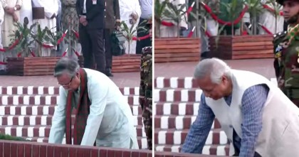 জাতীয় স্মৃতিসৌধে রাষ্ট্রপতি ও প্রধান উপদেষ্টার শ্রদ্ধা নিবেদন 