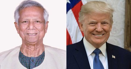 বাংলাদেশ ও ড. ইউনূসকে শুভেচ্ছা ট্রাম্পের