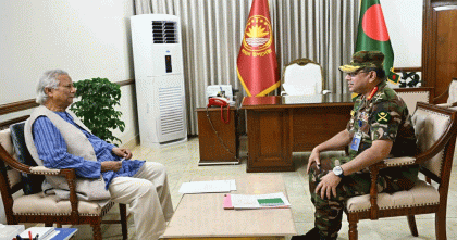 প্রধান উপদেষ্টার সঙ্গে সেনাপ্রধানের সৌজন্য সাক্ষাৎ
