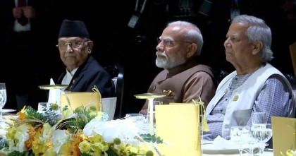 নৈশভোজে পাশাপাশি  টেবিলে ড. ইউনূস ও মোদি