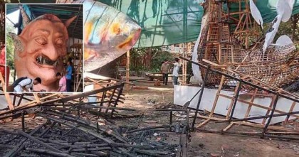 নববর্ষের মূল মোটিফে আগুন, যা দেখা গেল সিসিটিভি ফুটেজে
