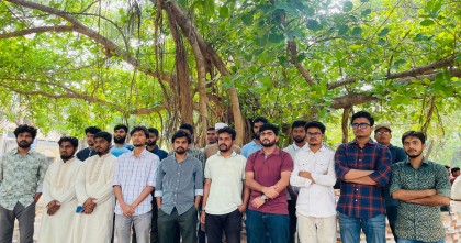 কুয়েটের শিক্ষার্থীদের বহিষ্কারাদেশের প্রতিবাদে ইবি শিক্ষার্থীদের সমাবেশ