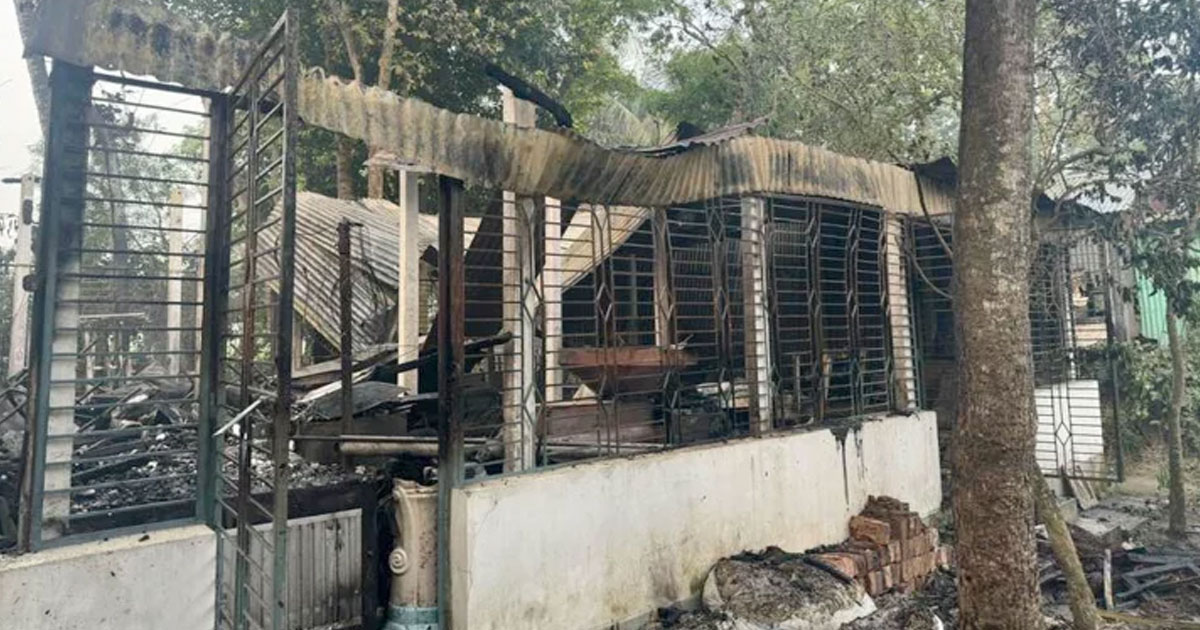 ফ্যাসিস্টের মোটিফ বানানোর সন্দেহে চিত্রশিল্পীর বাড়িতে আগুন