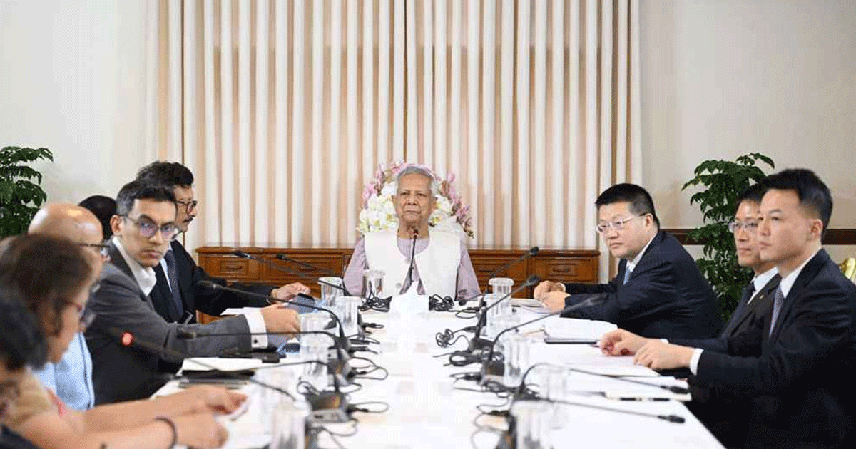 চীনের সঙ্গে দ্বিপাক্ষিক পরিকল্পনা এখন আমাদের সর্বোচ্চ অগ্রাধিকার: প্রধান উপদেষ্টা