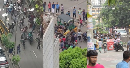আন্দোলনের ছবি-ভিডিও নিতে গেলে লাঠিপেটা করছেন অটোরিকশা চালকরা