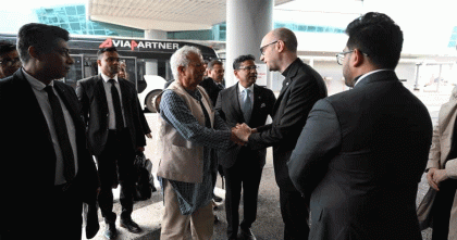 ইতালির রোমে পৌঁছেছেন প্রধান উপদেষ্টা