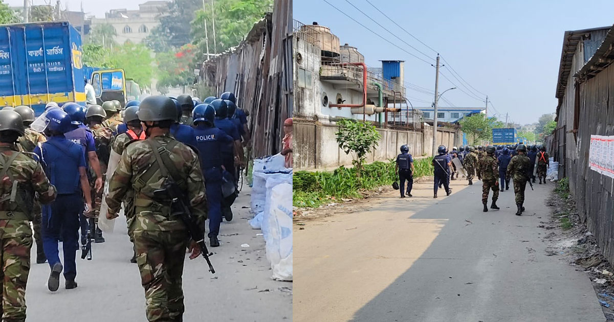 টঙ্গীতে কারখানা চালুর দাবিতে শ্রমিক বিক্ষোভ, হামলায় আহত ১৫ 