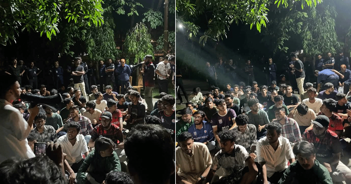 শিক্ষার্থীদের বিক্ষোভে মধ্যরাতে উত্তাল খুলনা বিশ্ববিদ্যালয়