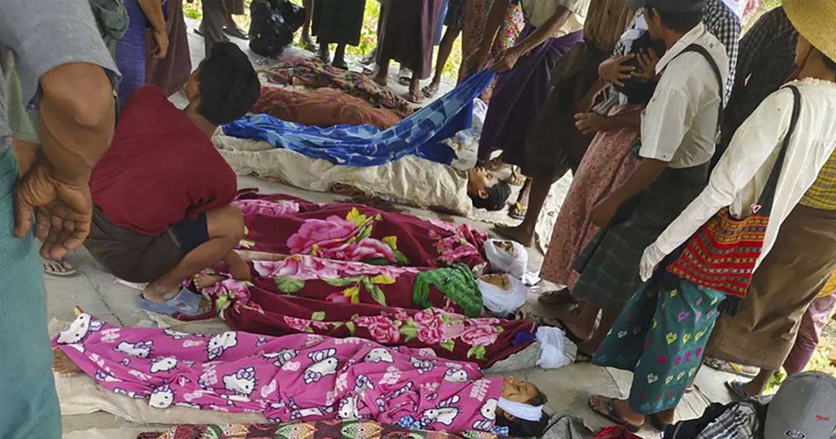 মিয়ানমারে স্কুলে জান্তা বাহিনীর বিমান হামলায় শিশুসহ নিহত ২২