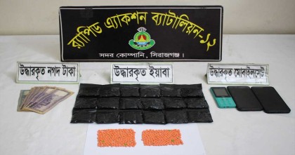 যমুনা সেতু পশ্চিমে র‌্যাব-১২-এর অভিযান: ৩,৯২০ পিস ইয়াবাসহ গ্রেপ্তার ২ মাদক কারবারি
