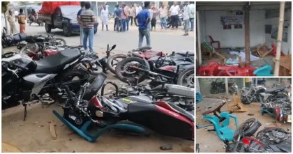 পাবনায় বিএনপি-জামায়াতের অফিস ভাঙচুর, দফায় দফায় সংঘর্ষ