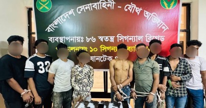 রাজধানীতে ‘হিটলু বাবু গ্যাং’র ১০ সদস্য গ্রেফতার