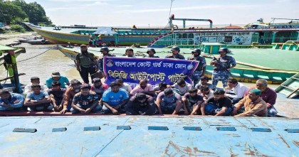 পদ্মায় অবৈধভাবে বালু উত্তোলনের দায়ে আটক ২৪
