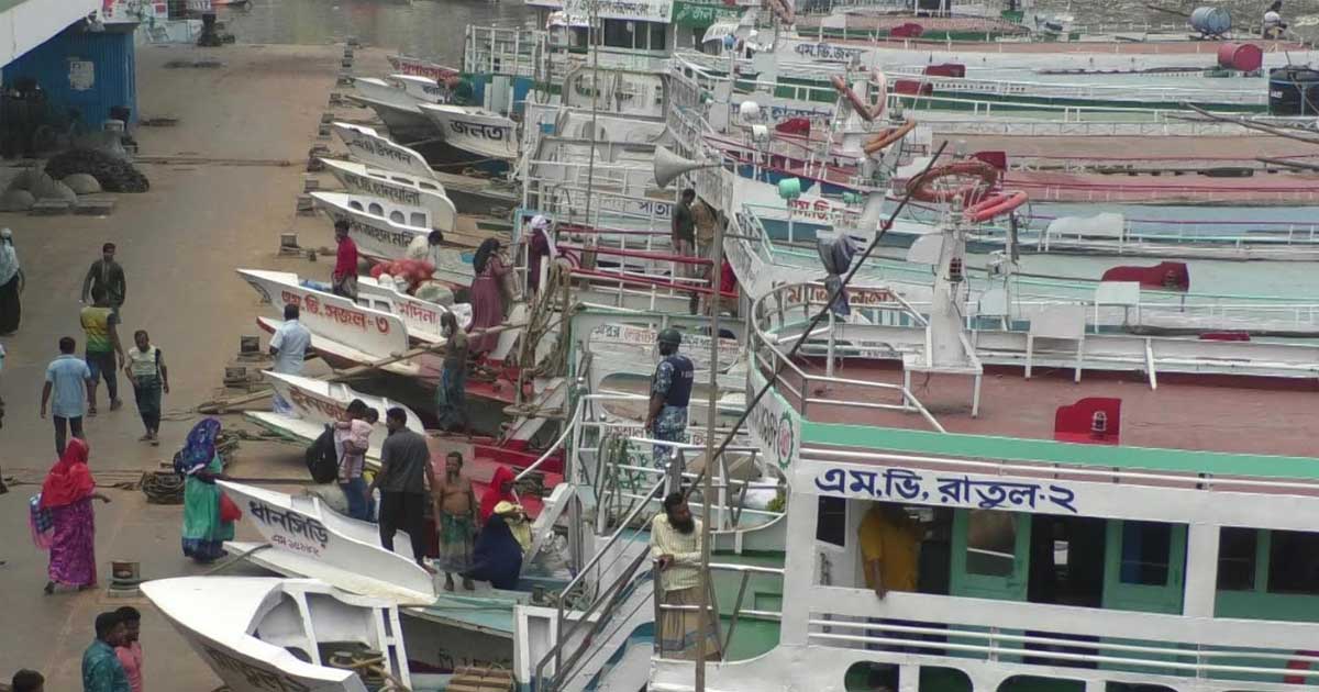 বরিশালের অভ্যন্তরীণ রুটে লঞ্চ চলাচল সাময়িক বন্ধ