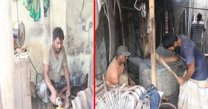 আসন্ন ইদুল আযহার প্রস্তুতি; কর্মব্যস্ত ভোলার কামারেরা