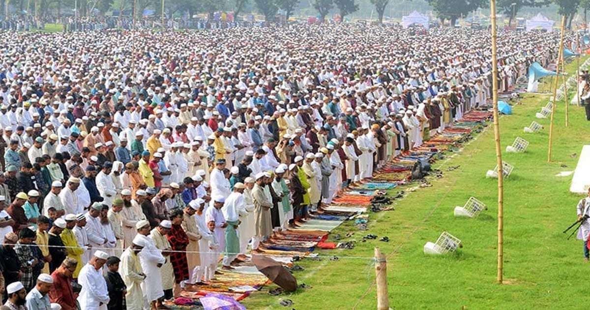 গোর-এ-শহীদ ময়দানে লাখো মুসল্লির ঈদের নামাজ আদায়