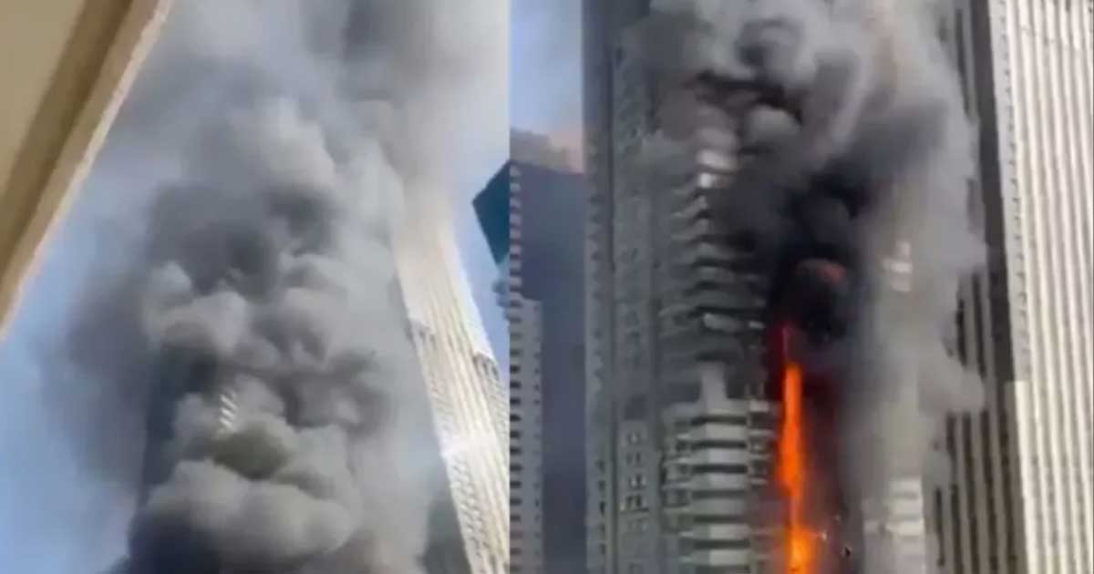 দুবাইয়ে ৬৭ তলা ভবনে ভয়াবহ অগ্নিকান্ড