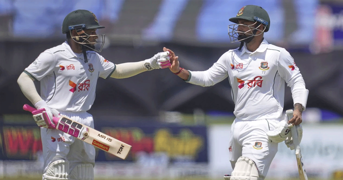 বৃষ্টিতে বন্ধ খেলা, ডাবল সেঞ্চুরির পথে মুশফিক