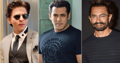 এক ফ্রেমে বলিউডের তিন খান