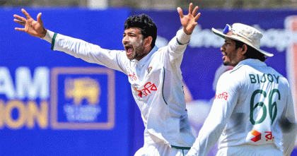 নাঈমের ৫ শিকারে শ্রীলঙ্কার বিপক্ষে বাংলাদেশের লিড