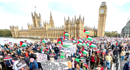 যুক্তরাজ্যে ফিলিস্তিন অ্যাকশন নিষিদ্ধ, বিক্ষোভে ৭০ জন আটক