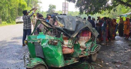 কাভার্ডভ্যান-সিএনজি সংঘর্ষে একই পরিবারের ৩ জন নিহত