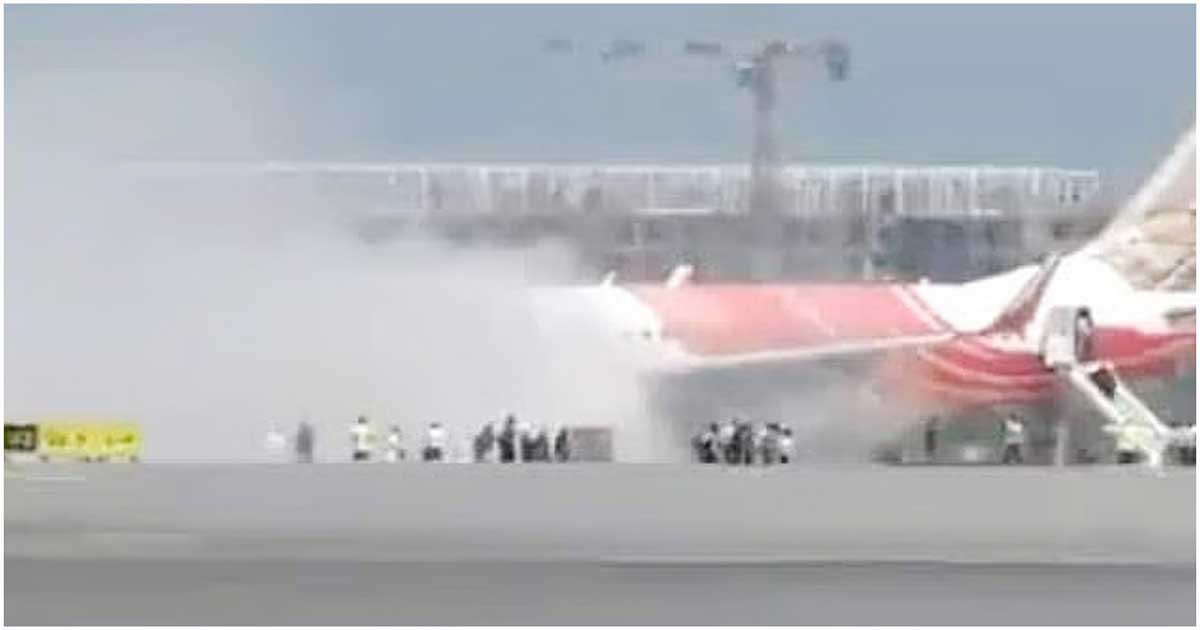 দিল্লিতে এয়ার ইন্ডিয়ার বিমানে আগুন