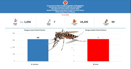 ডেঙ্গুতে আরও ৪ জনের মৃত্যু, হাসপাতালে ভর্তি ৩১৯