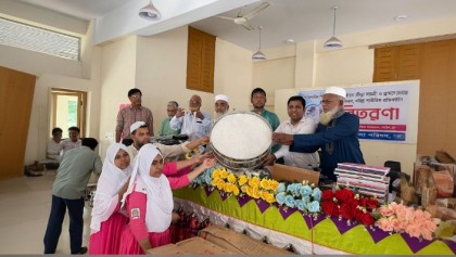 সরাইলে শিক্ষার্থীদের মাঝে শিক্ষা উপকরণ ও প্রতিবন্ধীদের হুইলচেয়ার বিতরণ