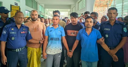 রংপুরে হিন্দুপাড়ায় হামলার ঘটনায় গ্রেপ্তার ৫ জন আদালতে হাজির