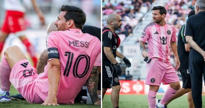 হ্যামস্ট্রিং চোট নিয়ে মাঠ ছাড়লেন মেসি