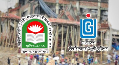 নজরুল বিশ্ববিদ্যালয়ের ছাদ ধসে সরেজমিনে ইউজিসির তদন্ত দল

