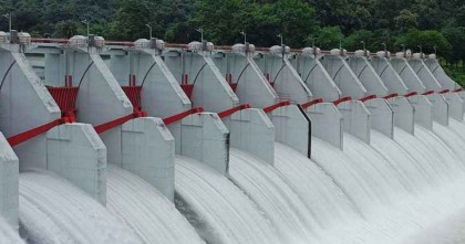 খুলে দেয়া হলো কাপ্তাই বাঁধের সবক’টি জলকপাট