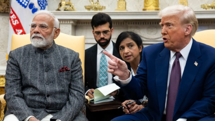 ভারতীয় পণ্যে শুল্ক বাড়ানোর হুঁশিয়ারি ট্রাম্পের